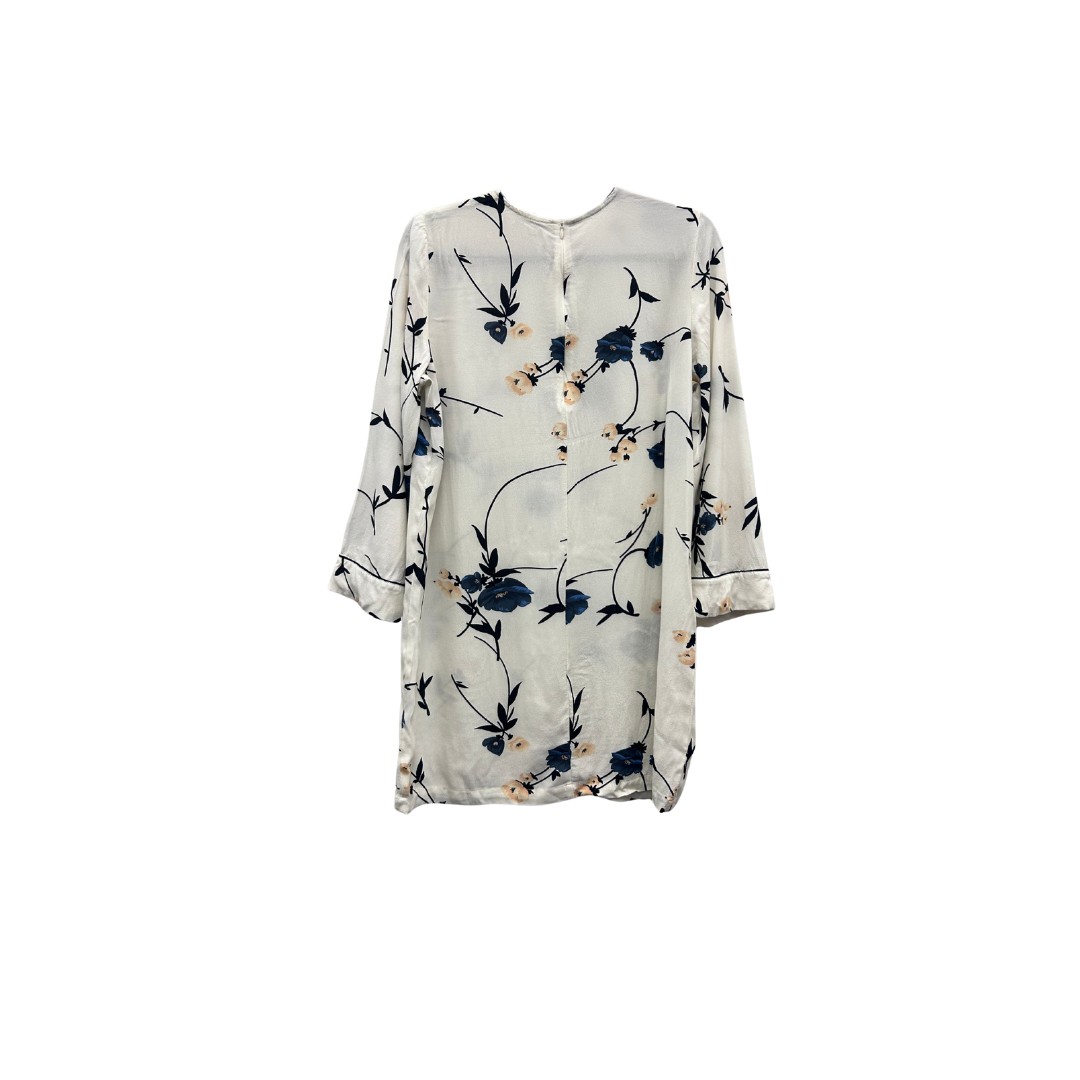 Kjóll - Ganni hvítur kjóll með blómum