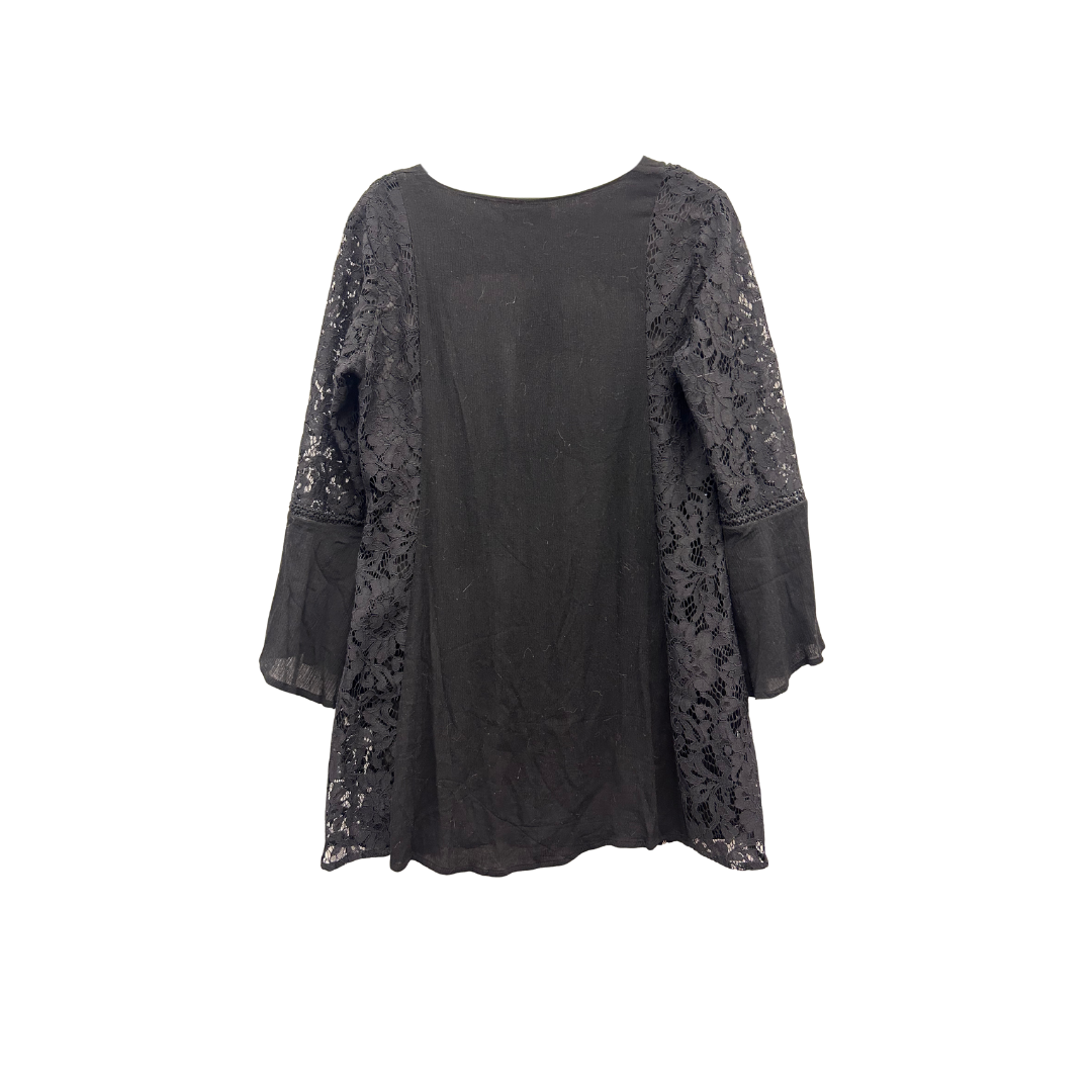 Danity Kjóll svartur með blúndu