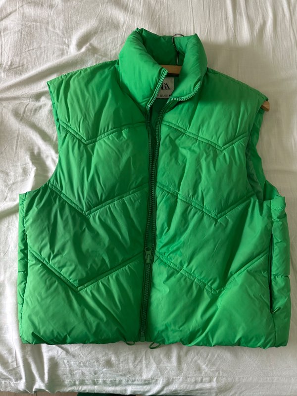 Zara green puffer vest