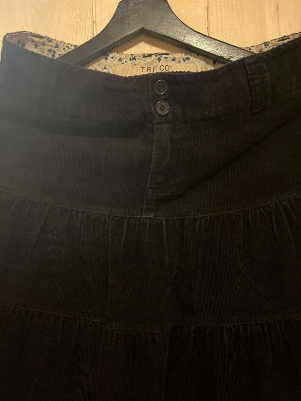 black corduroy skirt