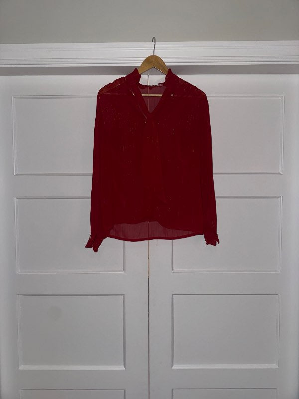Rauð vintage blússa