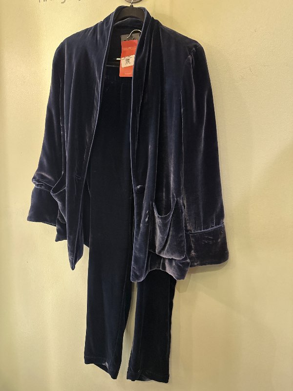 SAND flauelis jakkaföt blá