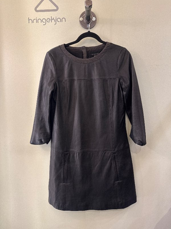 Theory leðurkjóll - svartur