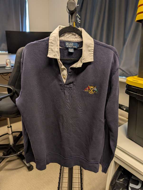 RL Polo Peysa blá/hvít