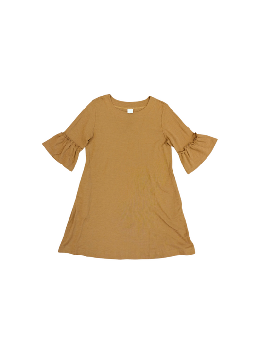 Mustard litaður ullarkjóll