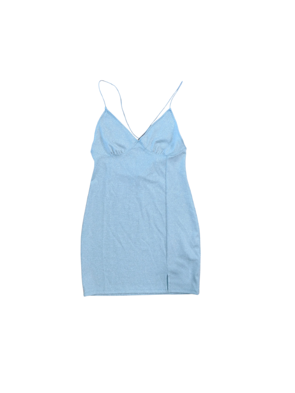 H&M blár glimmer kjóll