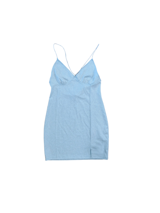 H&M blár glimmer kjóll