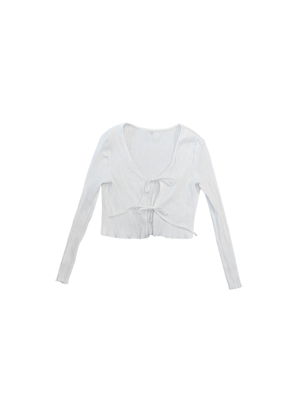 Only hvít tie front rib golla