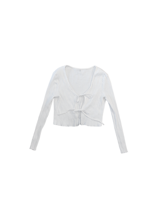 Only hvít tie front rib golla
