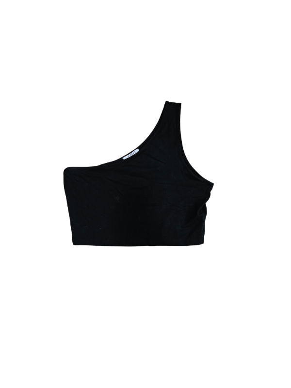 Pieces one shoulder svartur bolur