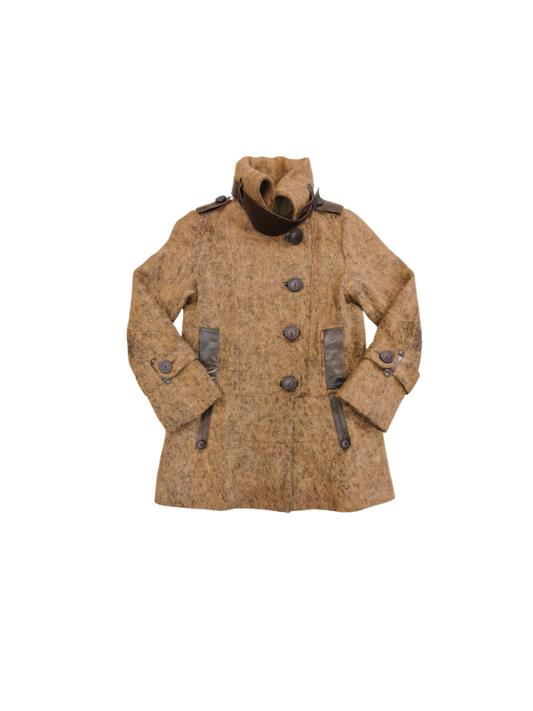 Vintage Mackage kápa, ull og leður