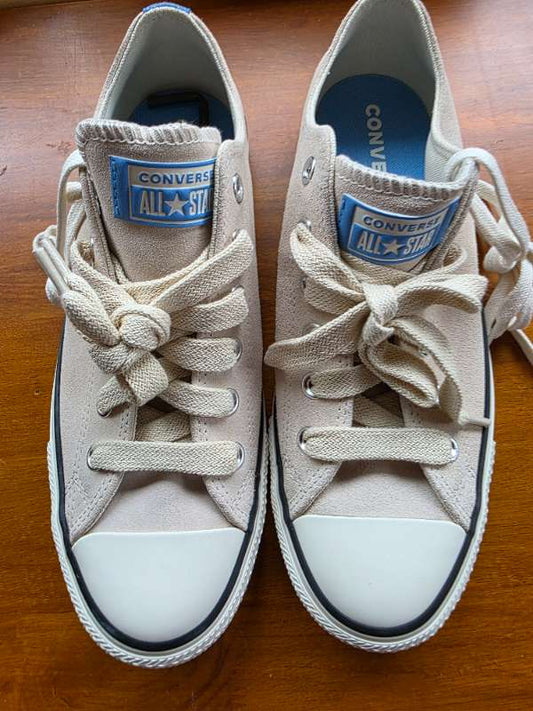 Converse All Star Suede Leather Sneakers Beige