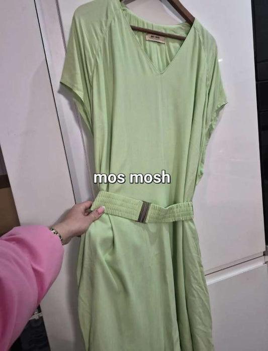 Mos Mosh Pistachio Green Dress with Belt