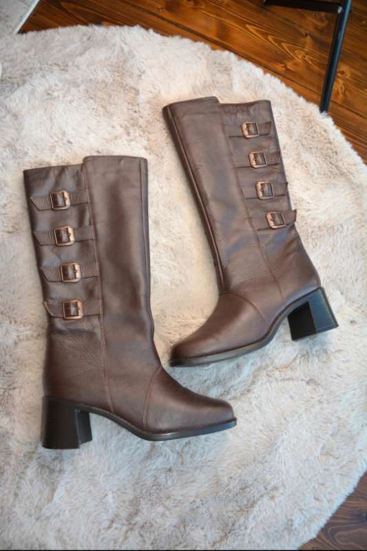 Vintage Italian Leather Knee-High Boots