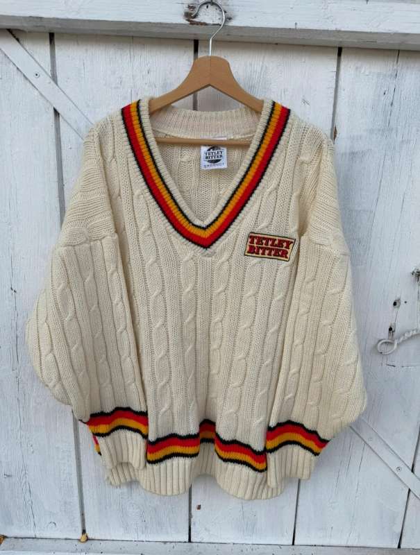 Vintage Tetley Bitter Cricket Sweater