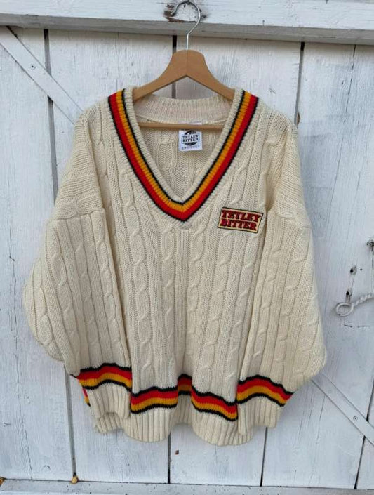 Vintage Tetley Bitter Cricket Sweater