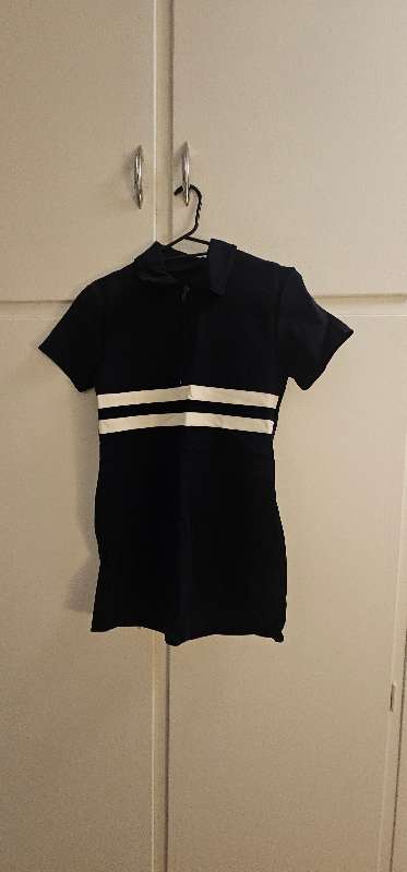 Stuttur blár og hvítur kjóll/bolur