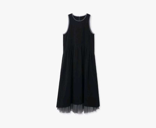 102- black long dress new