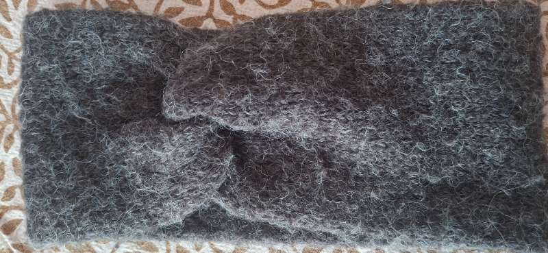 Grey wool headband