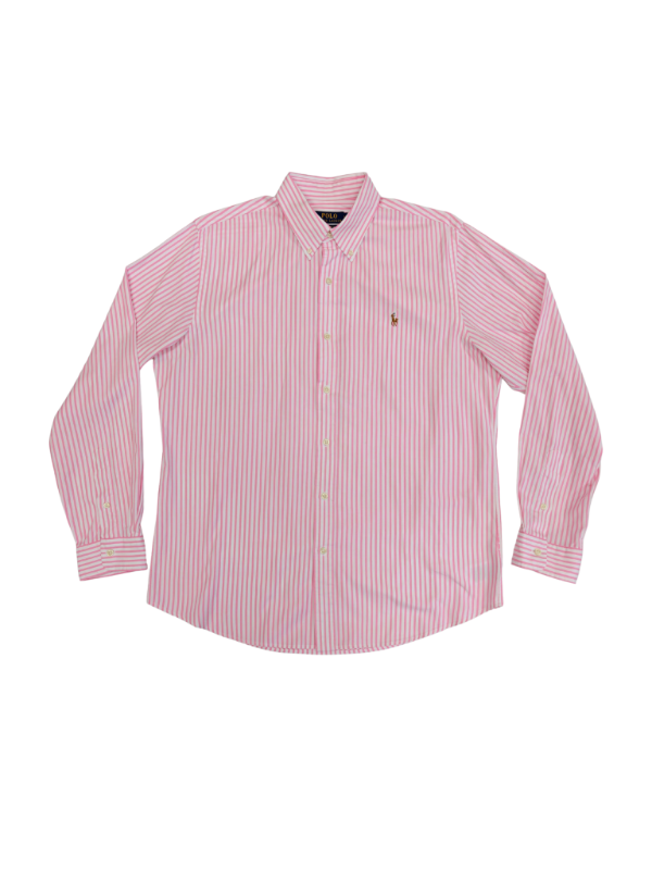 Ralph Lauren skyrta bleik röndótt custom fit