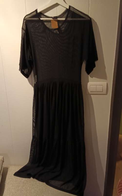 Bára Mesh Black Dress