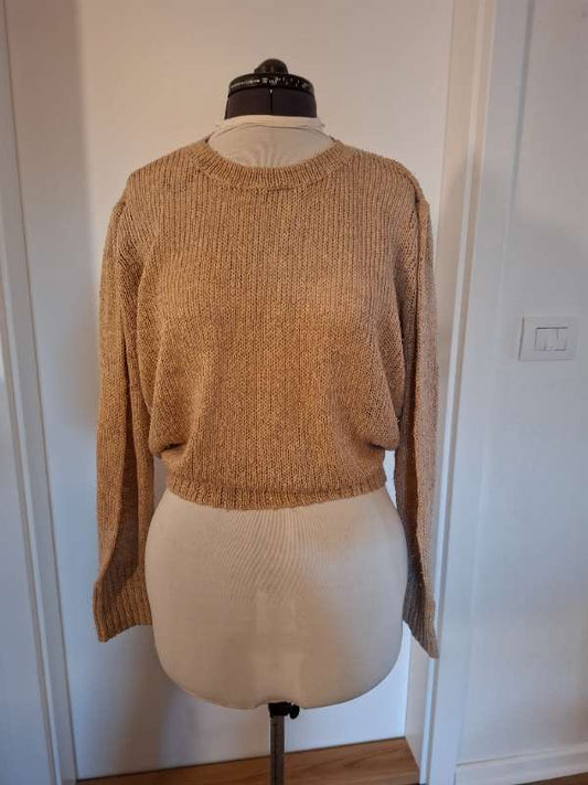 Beige létt prjónapeysa