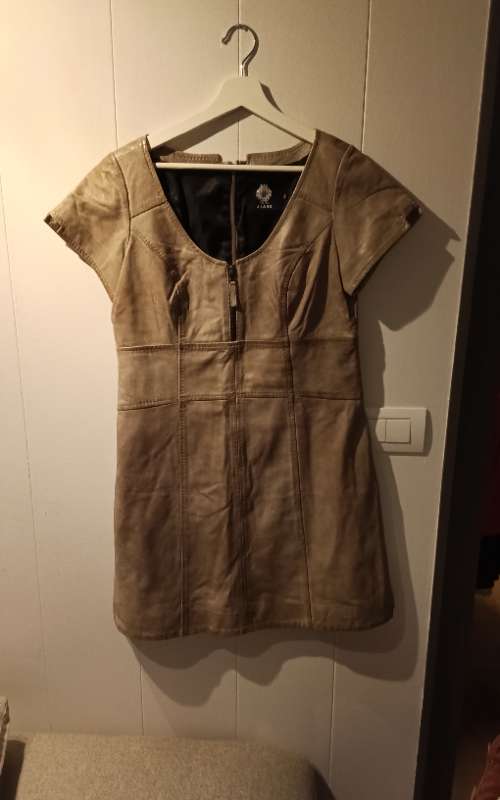 Créton Leather Dress Beige