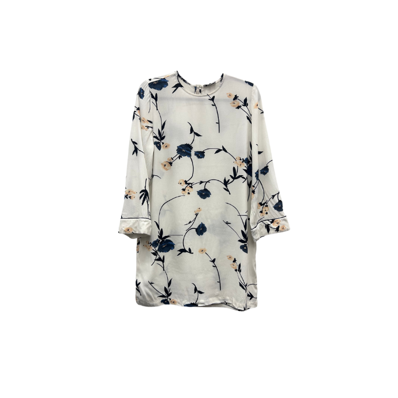 Kjóll - Ganni hvítur kjóll með blómum