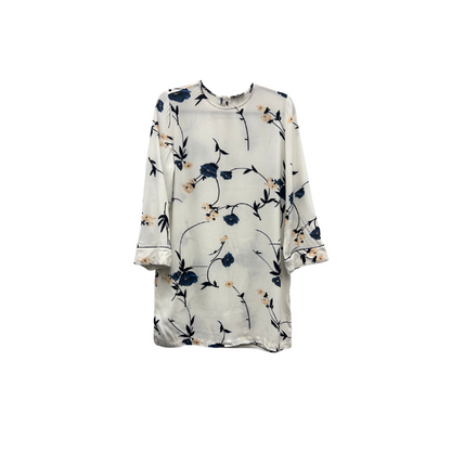 Kjóll - Ganni hvítur kjóll með blómum