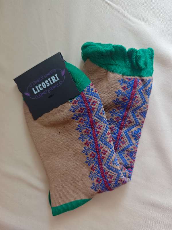 48-socks green purple