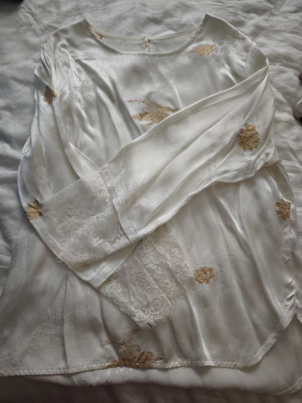 110-silk shirt white