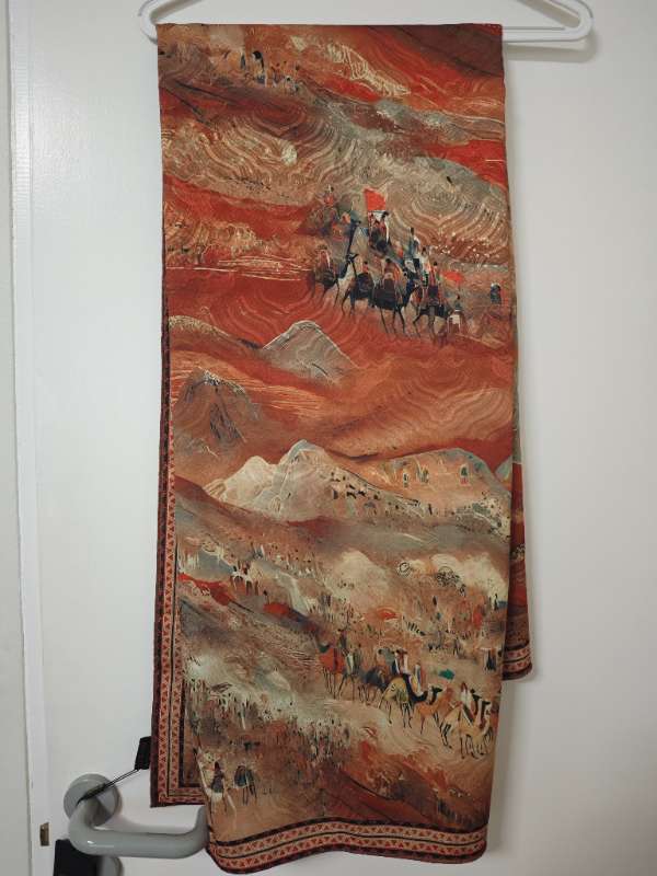 54 large design art silk scarf