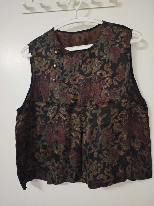 55 guofeng set top brown