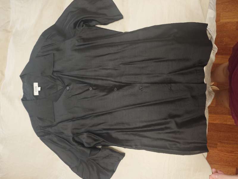 70 cos black shirt SILK