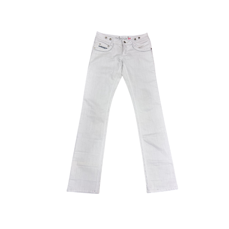Stretch 19 gallabuxur hvítar