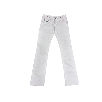 Stretch 19 gallabuxur hvítar