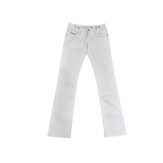 Stretch 19 gallabuxur hvítar