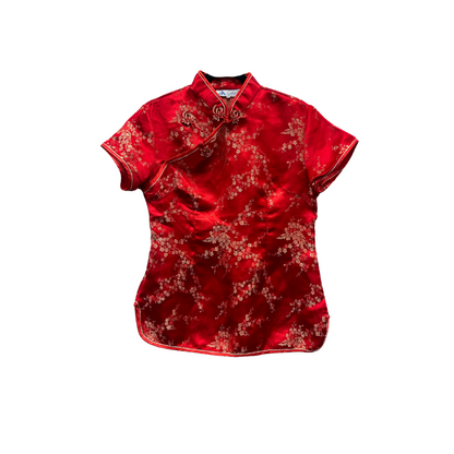 Kína blússa rauð
