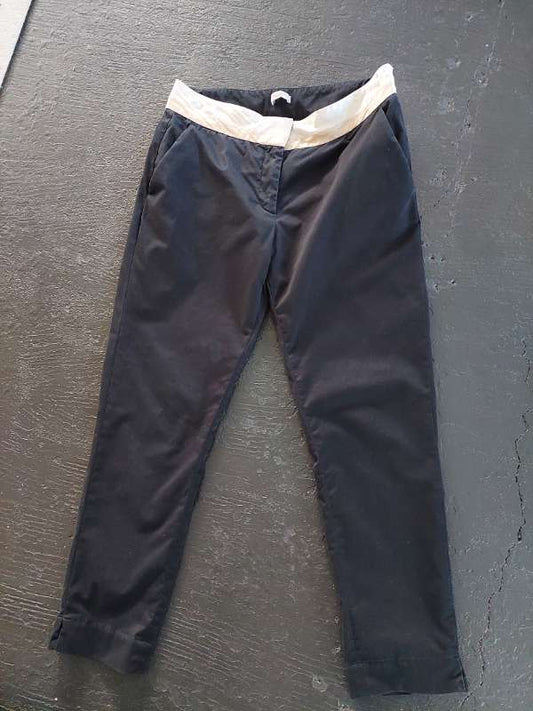 Svartar buxur með satín streng