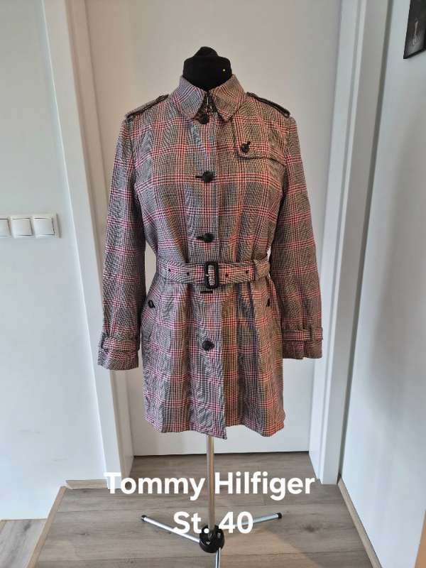 Köflótt Tommy Hilfiger "trench coat"