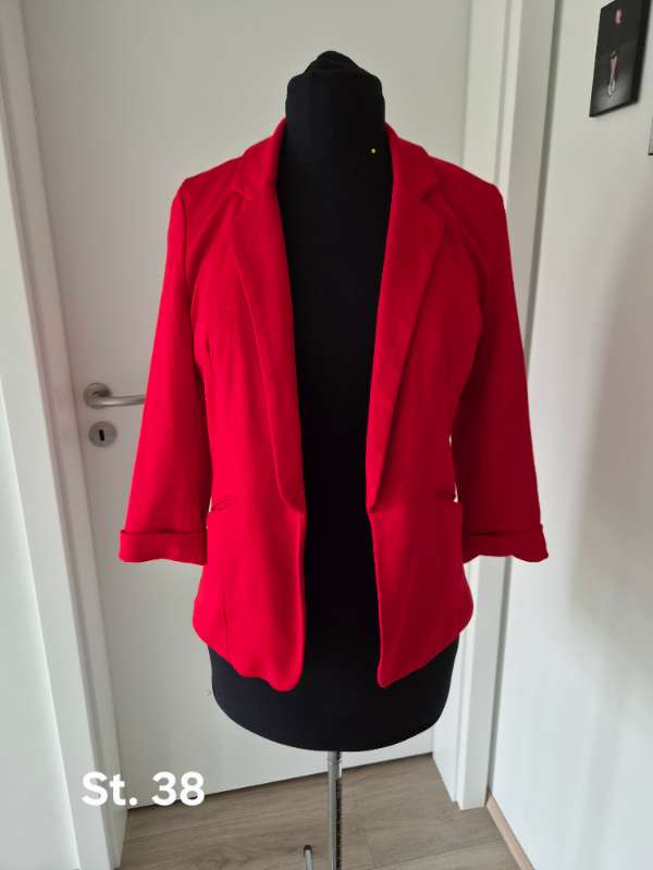 Rauður stuttur blazer