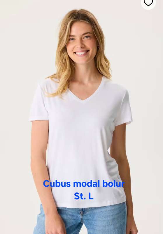 Hvítur Cubus modal stuttermabolur