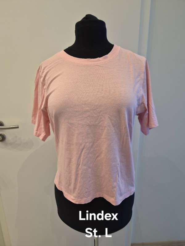 Bleikur Lindex stuttermabolur