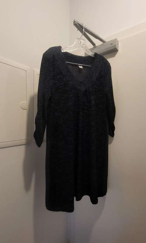 Zik zak kjóll dökkblár S/M