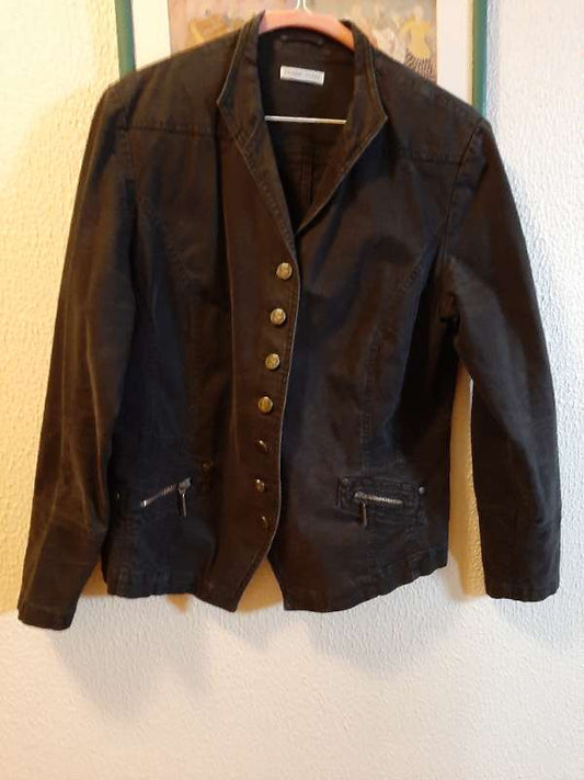 Dökk brúnn jakki án fóðurs