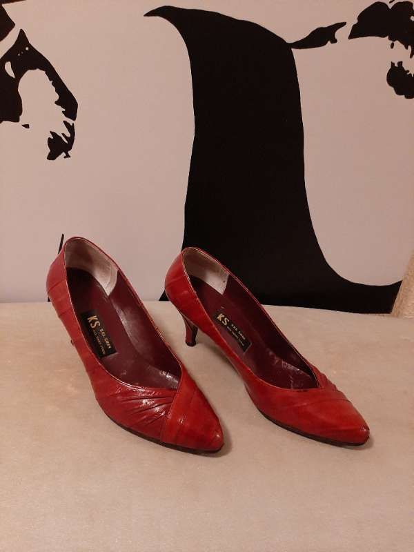 Rauðir leður spariskór