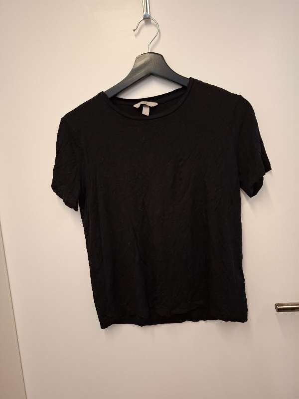 h&m stuttermabolur svartur