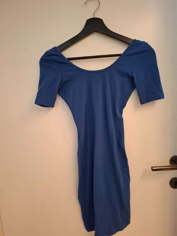 American Apparel kjóll blár með flegnu baki