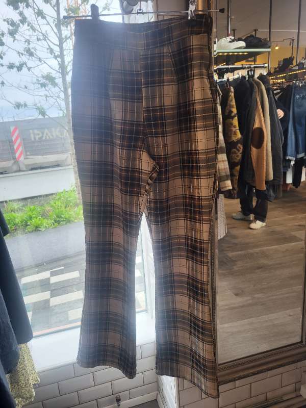 Tartan flared  trousers
