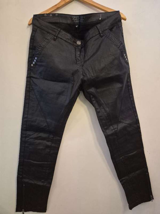 Pleðurbuxur m/rennilás